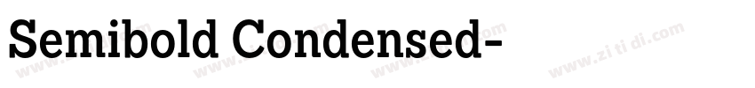 Semibold Condensed字体转换 Semibold Condensed字体转换